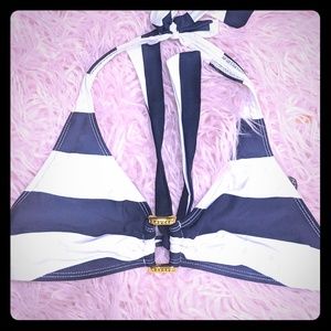 Ralph Lauren S Navy and White Swim Top